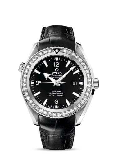 Omega Seamaster Planet Ocean 600M Co-Axial 45.5 Stainless Steel / Diamond / Black / Alligator